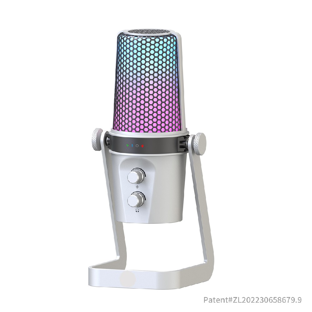 Yammai GM580 Professional Anchor Capacitor Dynamic RGB Monitor Microphone
