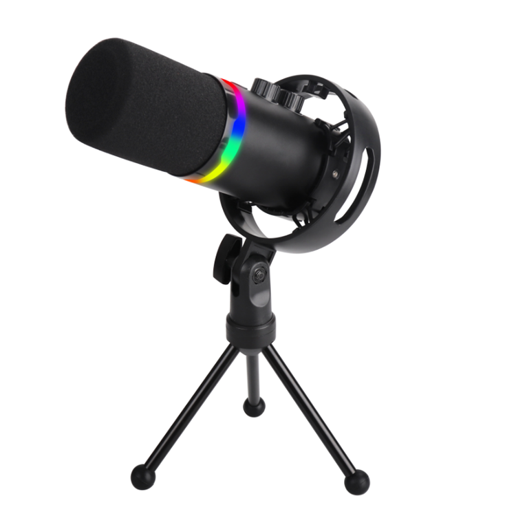 Q1 Dynamic RGB streaming microphone with tripod