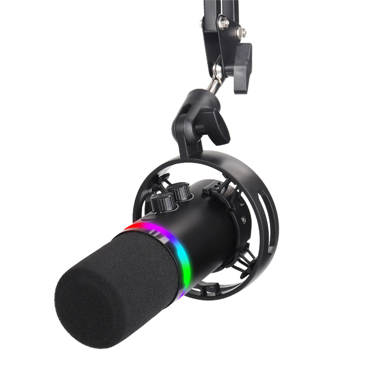 Q1 Dynamic RGB streaming microphone with arm stand